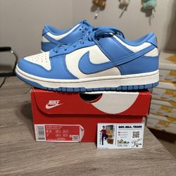 Size 8.5 Women’s / 7M - Nike Dunk Low Coast White Gold UNC Blue