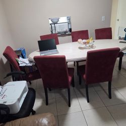 Dining Table With 6 Chairs and Living Room Sofa and table/TV Stand Table