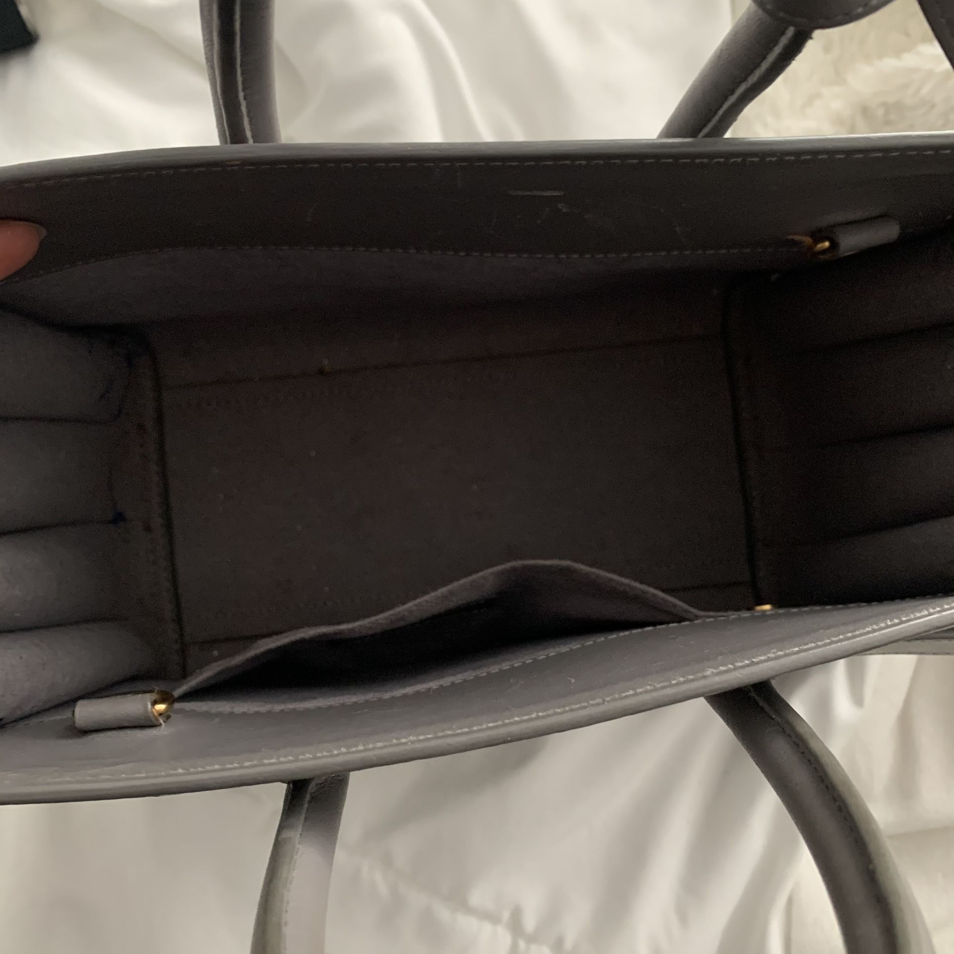 Authentic Saint Laurent Grey Gray Mini Classic Sac Dr Jour Crossbody bag