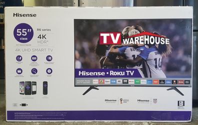 New 55” Hisense 4k razor thin roku tv