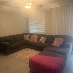 Dark Grey Sectional  Sofa