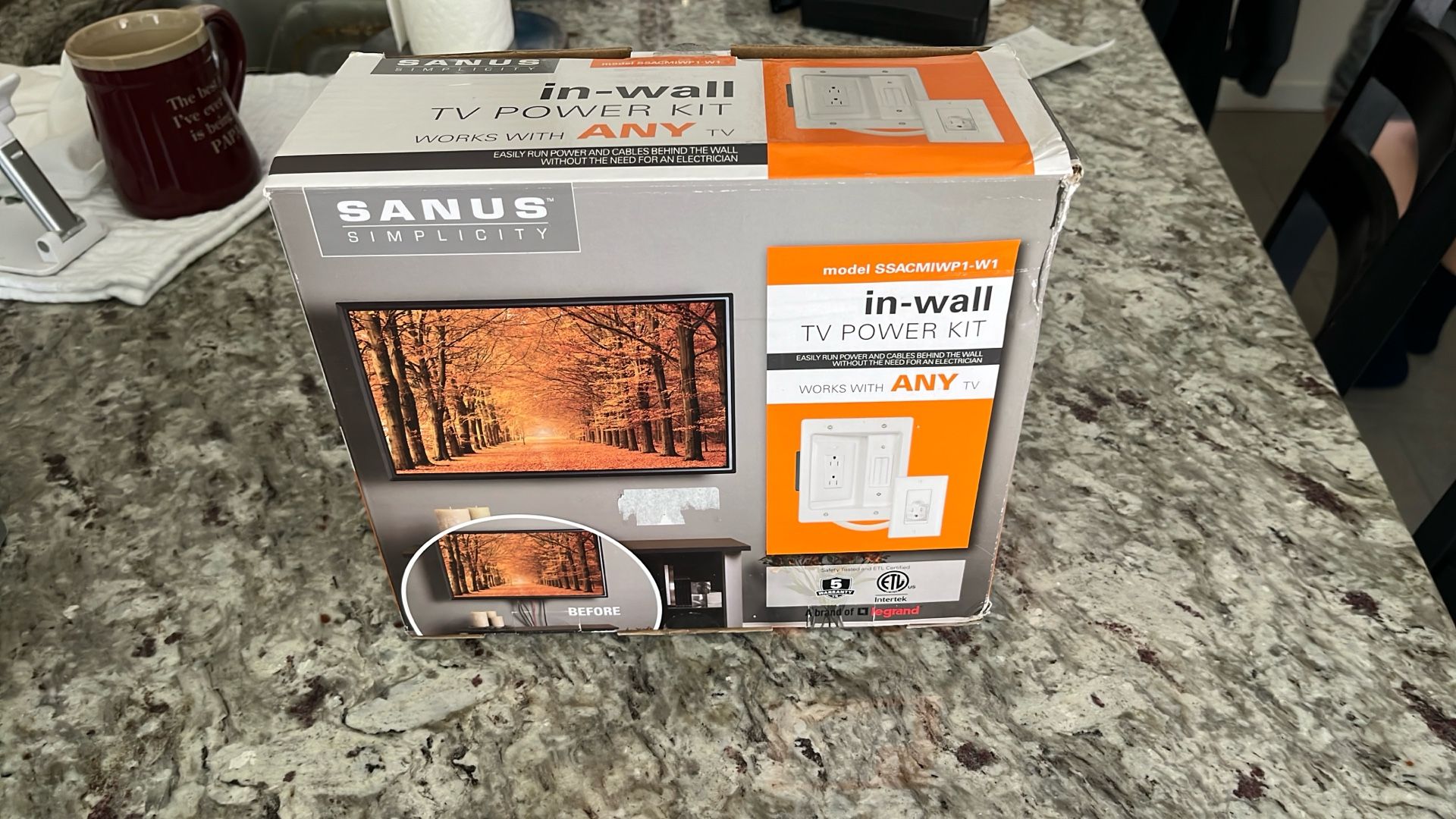 In wall TV power kit