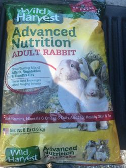 New 8 pound bag wild harvest rabbit food only $15