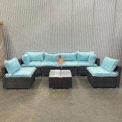 7pc Outdoor Sectional Patio Furniture Set