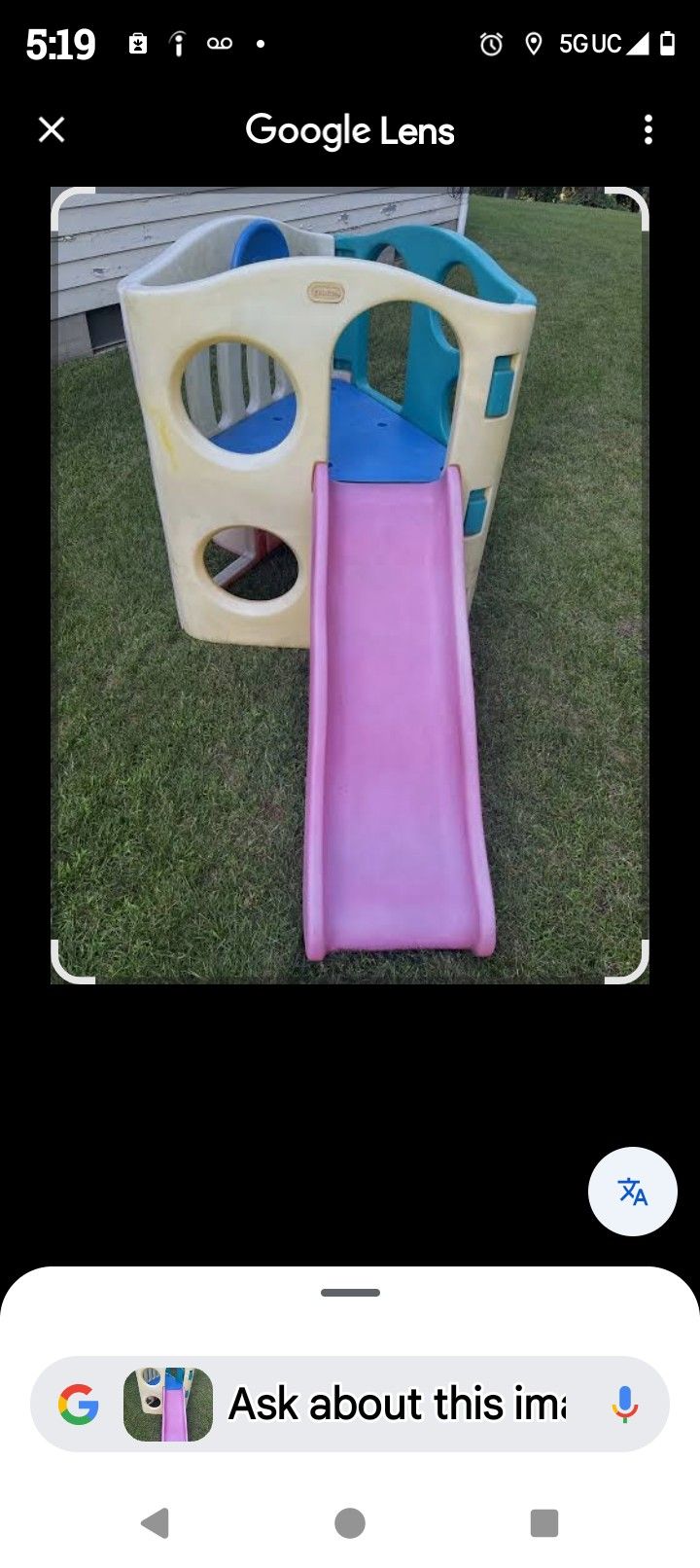 Plastic Little Tikes Playground With/Slide