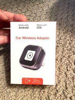 Wireless CarPlay Adapter for Apple iPhone & Android Auto Dongle Mini USB Bluetooth Car Adapter, Wired to Wireless, Fast Auto-Connect, Easy Setup Plug 