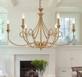 3 Gold Chandeliers