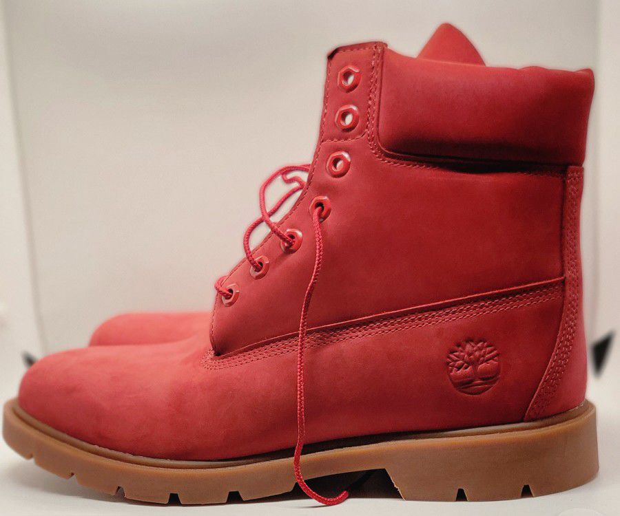 Brand New Rare TIMBERLAND MEN'S CLASSIC WATERPROOF BOOT RED NUBUCK Boots