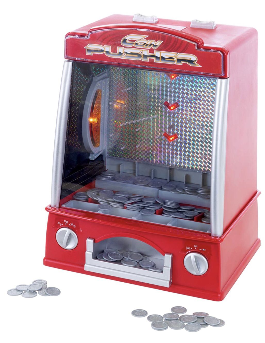 NIB Coin Pusher Miniature Arcade Game - Replica Classic Penny & Dime Dozer Table/bar Top Prize Game