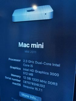 SPECIAL * Apple Mac Mini Mid 2011 Intel Core i5