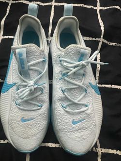 Nike White and Blue Sneakers
