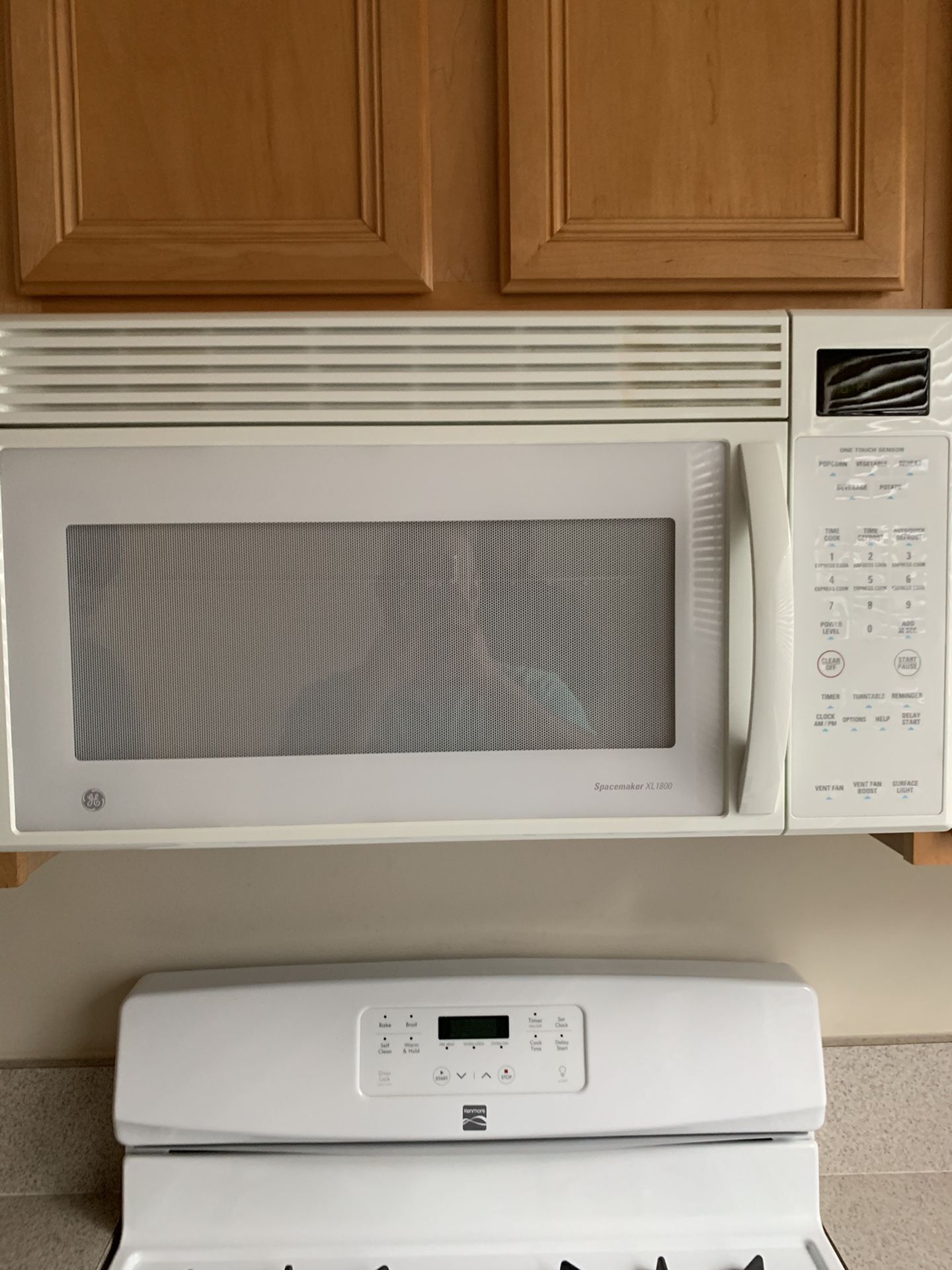 GE over the counter Microwave