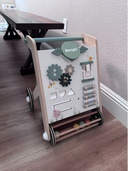 Wooden baby walker