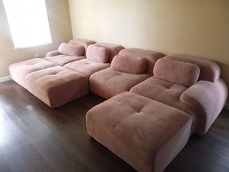 Pink 4 seater couch