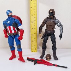 Marvel Legends Winter Soldier & Marvel Now Captain America Action Figures Mandroid Wave