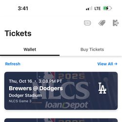 2 Tickets For Sale Thursday 16 Game Starts At 3:08