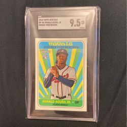 Ronald Acuna Rookie Card Graded 9.5