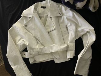 Croc White Leather Jacket (like New) 