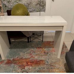 IKEA malm desk with glass tabletop