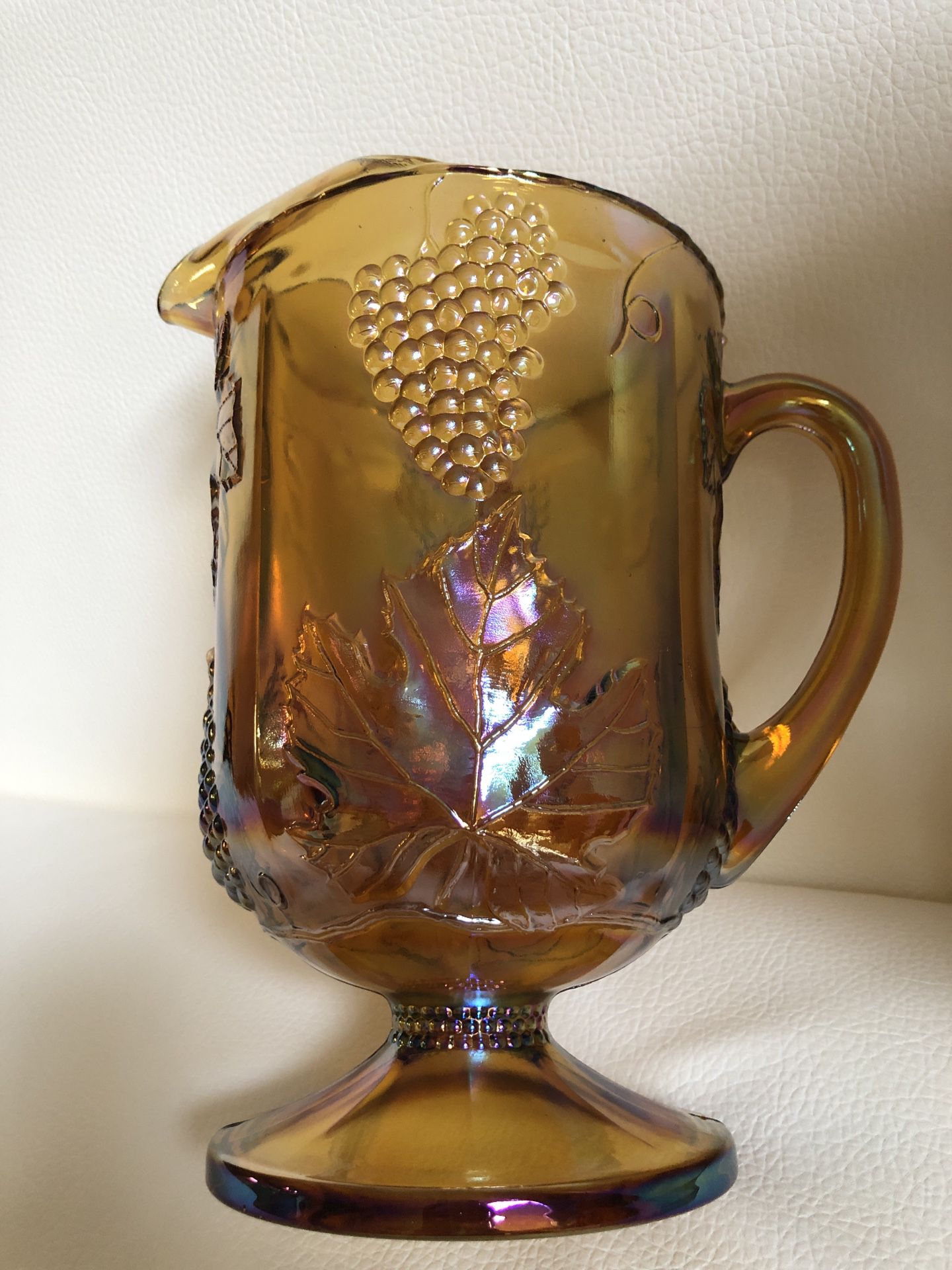 Carnival Glass Marigold Pitcher