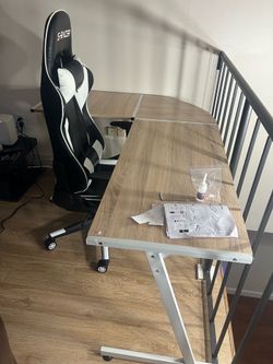 Computer desk and chair