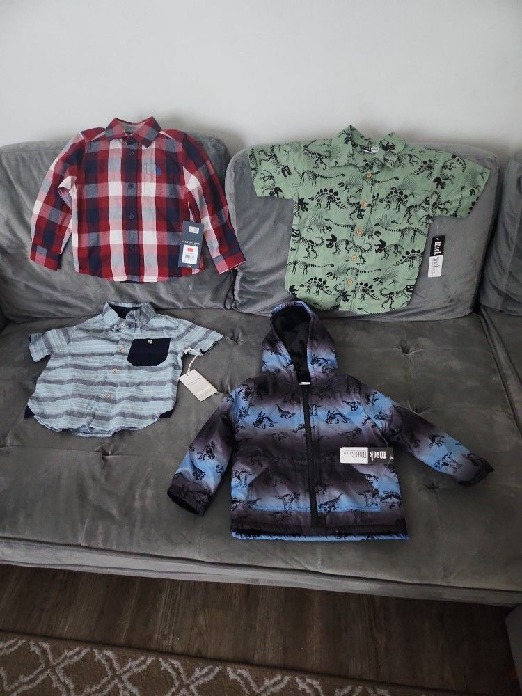 Brand New 2T Bundle of Boys Shirts and Jacket