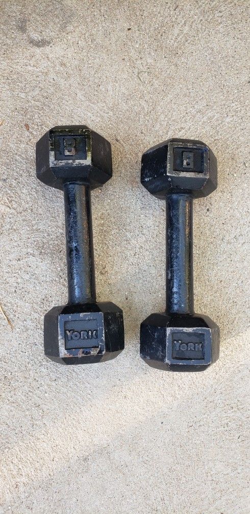 Dumbells, 8 Pounds Each. A Pair. Steal In Good Condition. 