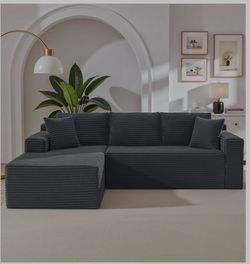 I year old dark grey mimicrofiber couch