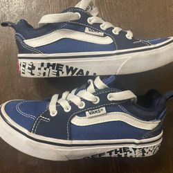 Little Kids Sz 12 Blu/Whi Vans