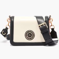 MARC JACOB H906L03FA22 BLACK WHITE WOMENS PURSE CROSSBODY SHOULDER BAG Smoked Almond Multi‼️ Retail $475 + Tax ‼️ Price Is FIRM ‼️