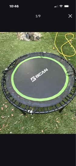 BCAN 48" Fitness Trampoline with Bungees, 550LBS Foldable Mini Trampoline