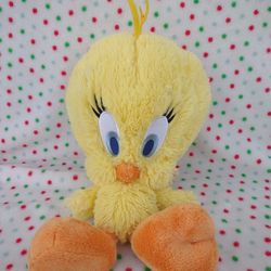 Six Flags Warner Bros Looney Tunes Super Soft Tweety Bird 12” Plush Stuffed Toy
