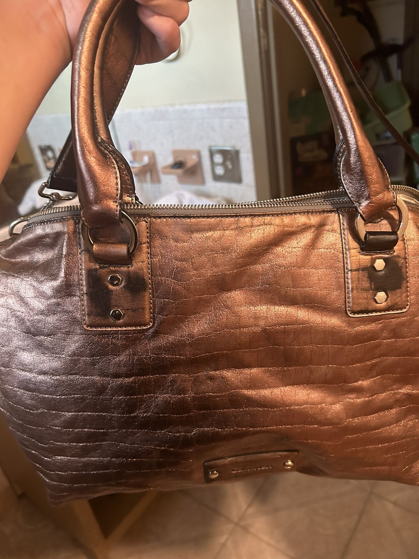 Calvin Klein Snake Embossed Hobo Bag