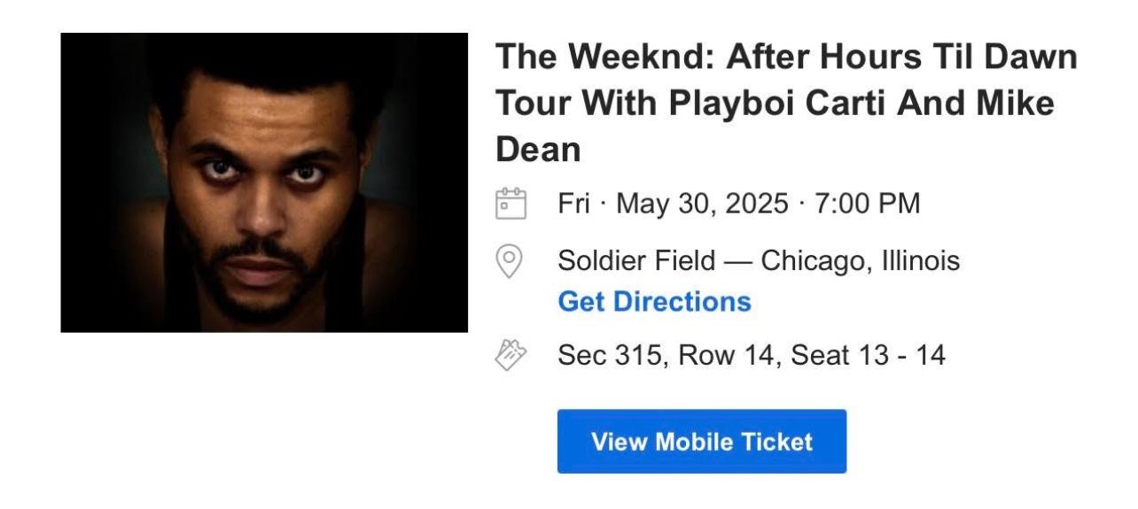 The Weeknd Chicago Tickets