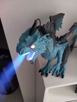 Light-Up Dragon Figure Toy with Wings