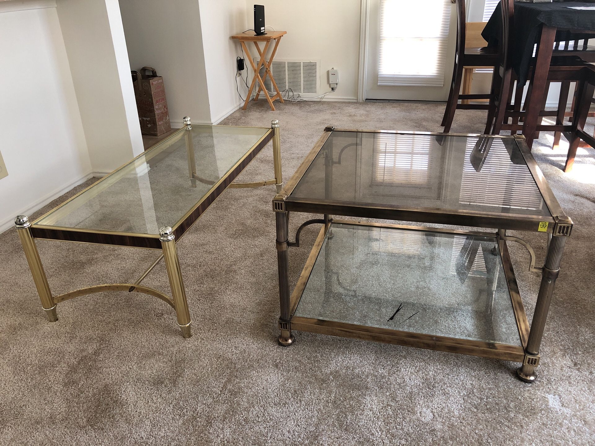 Glass living room and end Tables
