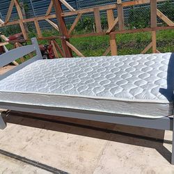 Single Twin Bed Frame With Mattress -  (Hobby airport)