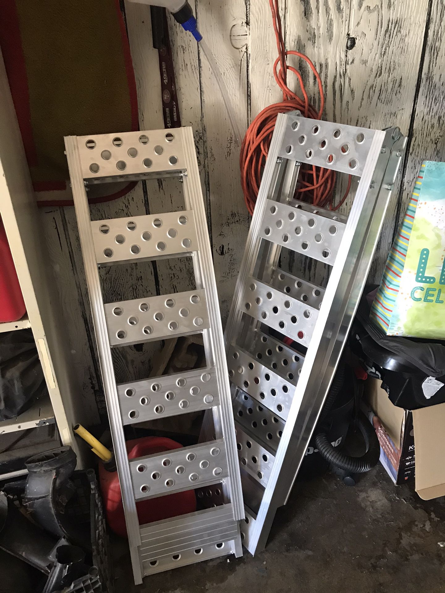 Loading ramps for motorcycles, atvs or riding lawn mower
