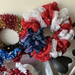 Two Wreaths and Decorations 