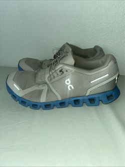 On Cloud 5 Women’s Running Sneakers Pearl/ Neptune Sz 9.5 Grey Blue Shoes