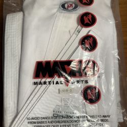 Macho Martial Arts Sparring Uniform Size 3/170 Jacket And Pants White New