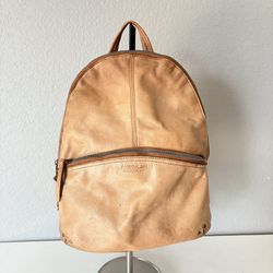 American Leather Co. Soft Light Brown Mini Backpack Bag Genuine Leather 12”x10”