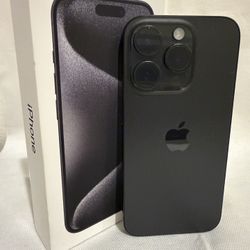 Unlocked Apple iPhone 15 Pro 128GB Black Titanium Model A2848