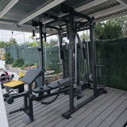 Smith Machine 2001 | Multi-Use Adj Bench | Gym Equipment | Fitness | Squat Rack | Excercise |🔴WEIGHTS AND BARBELL SOLD SEPARATELY 🔴 FREE DELIVERY 🚚