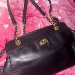 Coach Black/Brass Refined Calf Leather Parker Carryall #leather #luxury #purse #coach #foryou