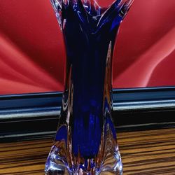 Murano Submerged Glass Vase, Italy, 1970s