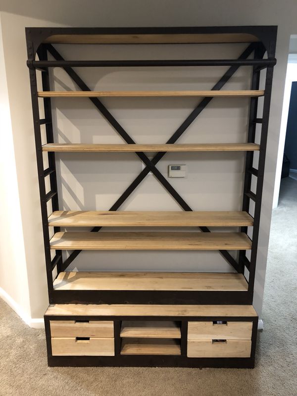 Restoration Hardware 1950 S Dutch Shipyard Triple Shelving A Restoration Hardware 1950 S Dutch Shipyard Triple Shelving A Bookcase
