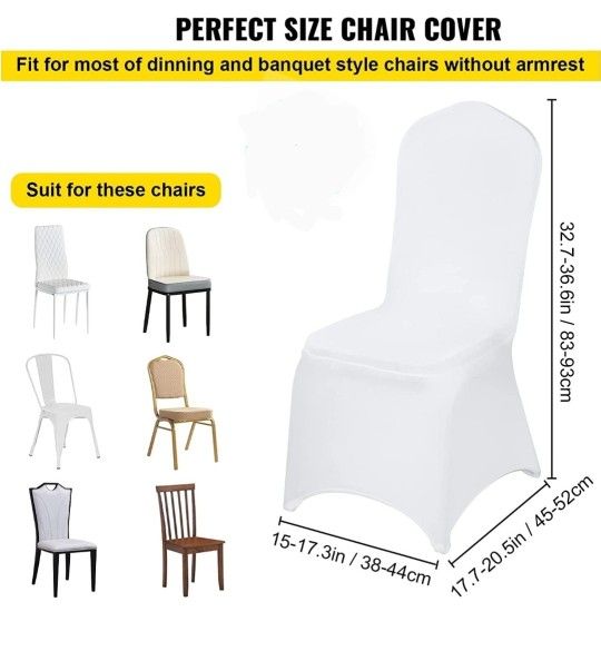 White Chair Covers (Spandex - Fitted).
