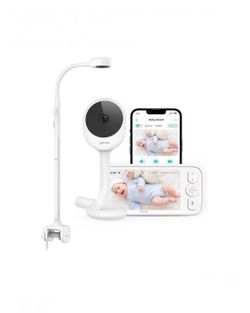 NETVUE Peekababy Baby Camera Monitor Video - Baby Monitor with Camera and Audio, 5" Display, 2-Way Talk, 4 in 1 Bracket Meets The Needs in All Scenari