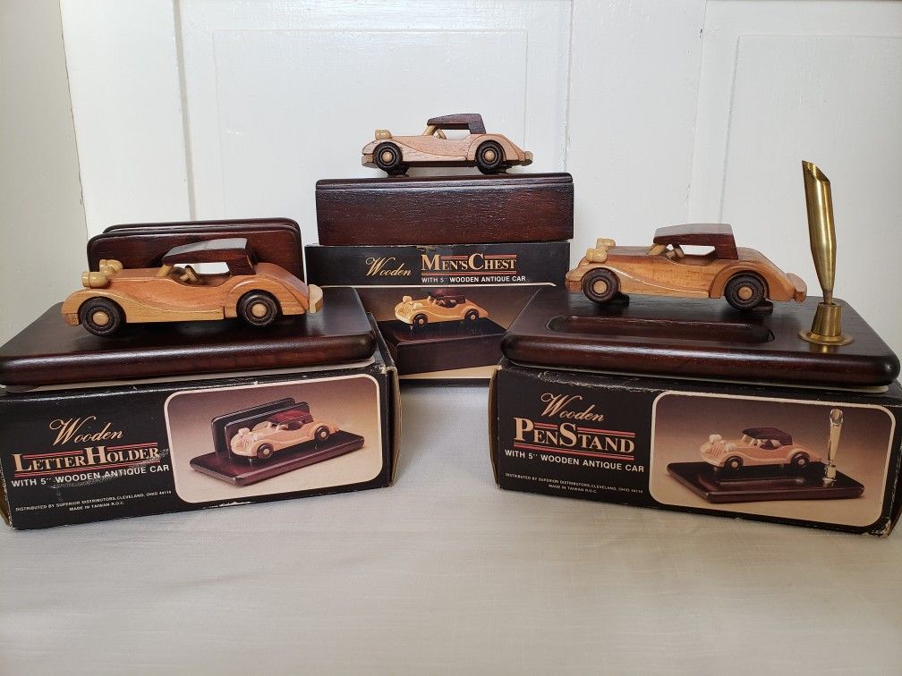 Vintage Wooden Desk Accessories